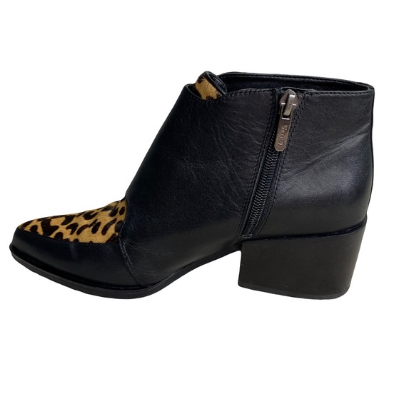 Circus by Sam Edelman Boots Black Leather with Cow Print Fur Reese Leopard 6.5 - Picture 6 of 14